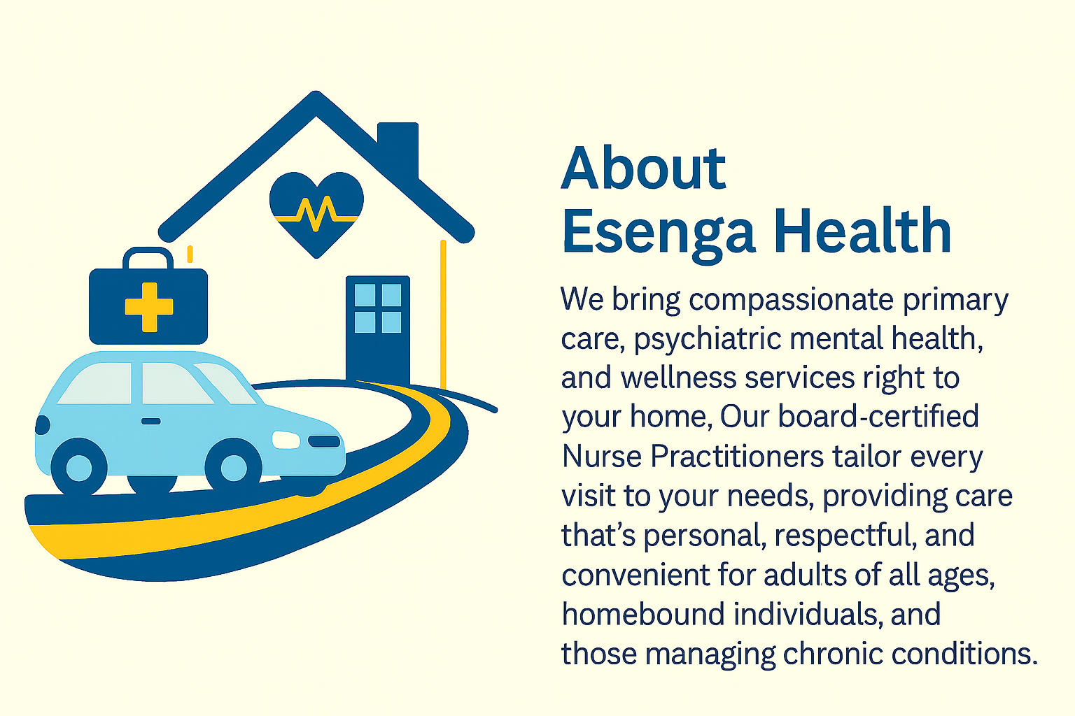 About Esenga Health - Nurse practitioner home-based care